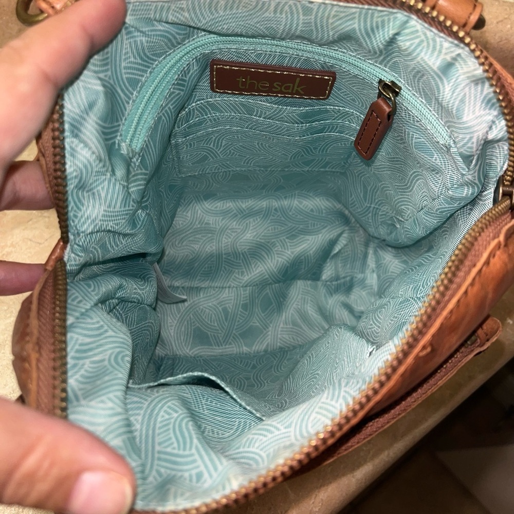 The Sak Backpack Loyola Tobacco Floral Convertible Small Leather Backpack - Picture 8 of 11